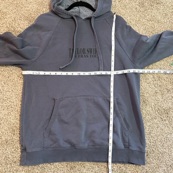 Taylor Swift THE ERAS TOUR Washed Blue Hoodie Size XS - Picture 5 of 8